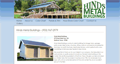 Desktop Screenshot of hindsmetalbuildings.com